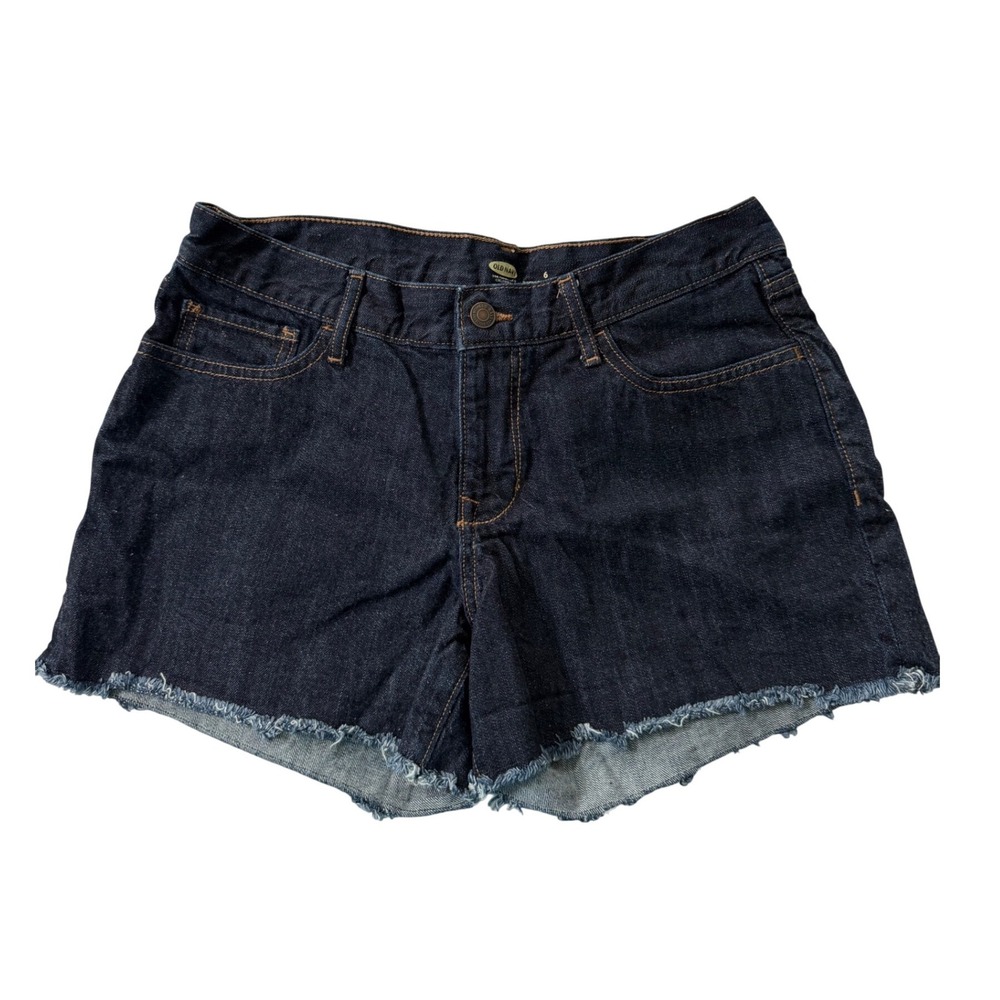 Old Navy Womens Dark Wash Denim Cutoff Shorts Raw Hem Blue Size‎ 6